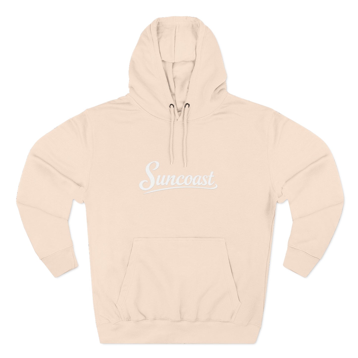 Suncoast Fleece Hoodie — Est. 2023 Sunset Boat Graphic